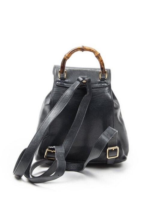 Gucci Mini Bamboo Backpack Navy Calfskin Leather main image 8